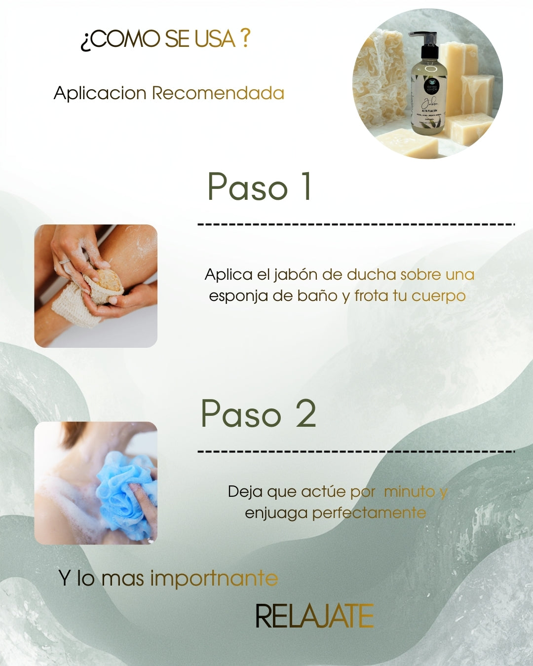 Jabon Corporal de Piña, Kiwi y Menta