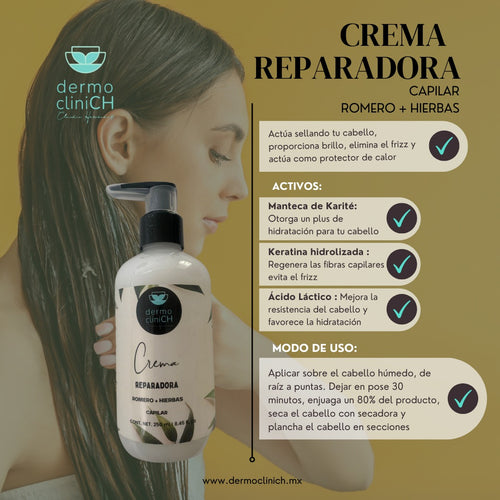 Crema capilar reparadora